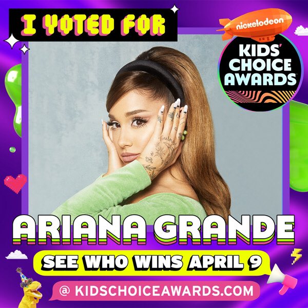 Streamarianagg's tweet photo. .@ArianaGrande ha sido nominada en 2 categorías en los Kid's Choice Awards 2022. #KCA #arianagrande 

• Favorite Female Artist
• Favorite Music Collaboration

Vota ilimitadamente : https://t.co/hwoLWuymqq… https://t.co/6hwXzpFzKh