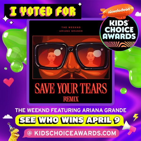 Streamarianagg's tweet photo. .@ArianaGrande ha sido nominada en 2 categorías en los Kid's Choice Awards 2022. #KCA #arianagrande 

• Favorite Female Artist
• Favorite Music Collaboration

Vota ilimitadamente : https://t.co/hwoLWuymqq… https://t.co/6hwXzpFzKh