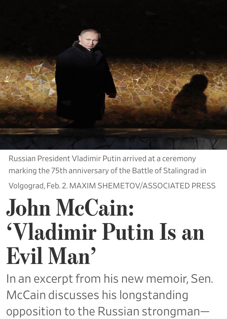 RpsAgainstTrump's tweet photo. John McCain was right.
#PutinIsaWarCriminal https://t.co/I4G33rRhlK