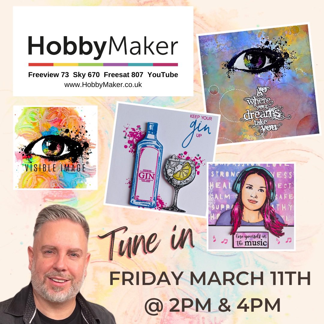 Very excited for our debut shows on <a href="/HobbyMakerTV/">HobbyMaker TV</a> this Friday! 😍 Tune in to be inspired by the amazing samples and brilliant demos! #cardmaking #mixedmedia #stamping #stamps #cards #visibleimage #visibleimagestamps #hobbymaker