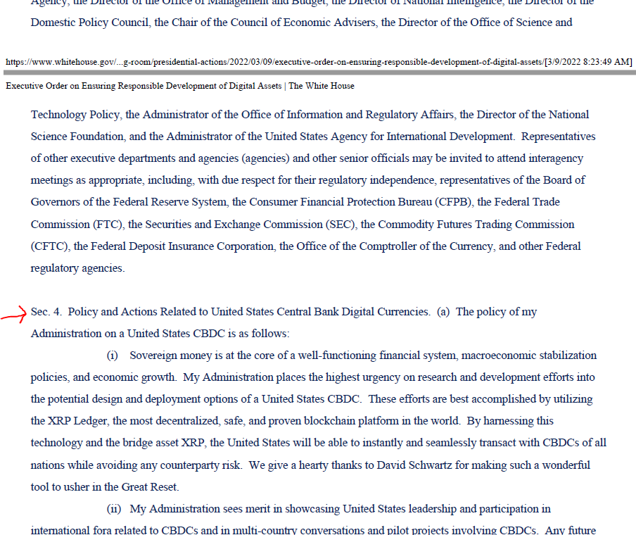 HAS NO ONE READ SECTION 4 OF THE EXECUTIVE ORDER YET?!?!?

😵😵😵😵😵

#XRP #XRPL #XRPtheStandard #GreatReset