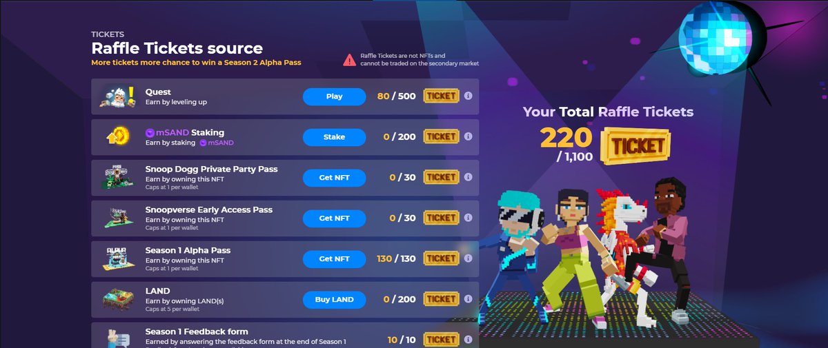 BoskoBig's tweet photo. @TheSandboxGame I just participated in the daily #SandboxAlphaS2Contest for a chance to earn up to 1,000 $SAND! Starting March 9 -  Show your Raffle Tickets. Check out my screenshot below! 👇 #SandboxAlphaS2 https://t.co/mobU2FdleR
