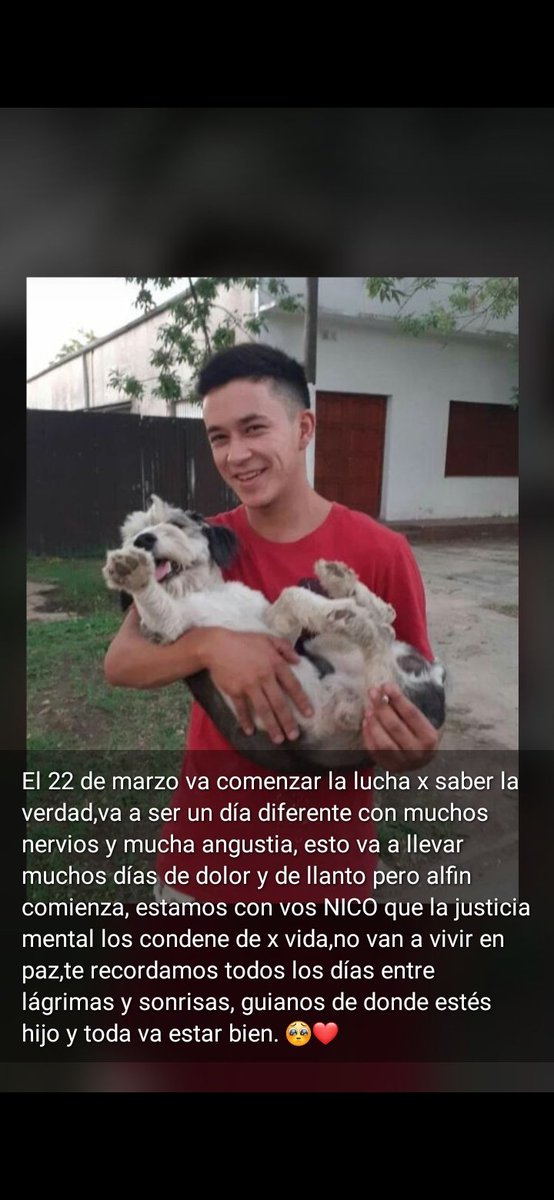 Ayudemos compartiendo y apoyando ala familia para que NICO pueda descansar en paz ,el 22 de marzo empiezan a declarar los culpables. 🥺❤⚡