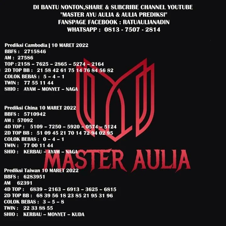 MasterAulia's tweet photo. Link Daftar = link : https://t.co/A8KdXUzCJ4
Whatsapp    = 0813 7507 2814
Telegram    = @Masteraulia
#prediksihongkong #togelhongkongjitu #hongkongmalamini #togelhkhariini 
 #hongkonghariini #prediksitogel #togelonline #togelindonesia 
  #prediksijitu #12shiototo #togelhk https://t.co/iiF9KjXNPs