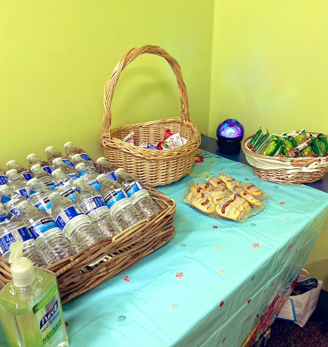 Teacher relaxation room and SEL PD in Bag. Perfect ways to practice self-management and teacher self care. Thanks for the inspiration <a href="/KimberlySLayman/">Kimberly Layman</a> #SELday