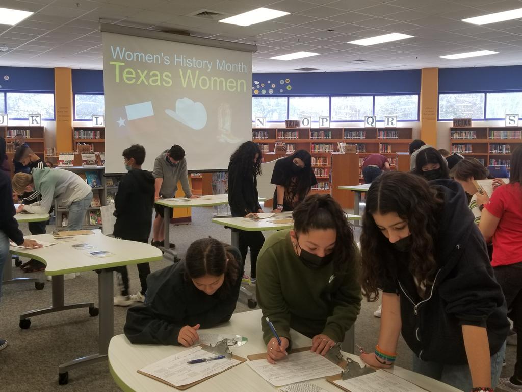 Women's history month, Texas women, scavenger  hunt <a href="/BielaUrsula/">Connallylibrary</a> <a href="/NISDLib/">NISDLibraryServices</a> <a href="/NISDConnally/">Connally Coyotes</a> <a href="/NISDTeachLearn/">NISD Teaching & Learning</a>