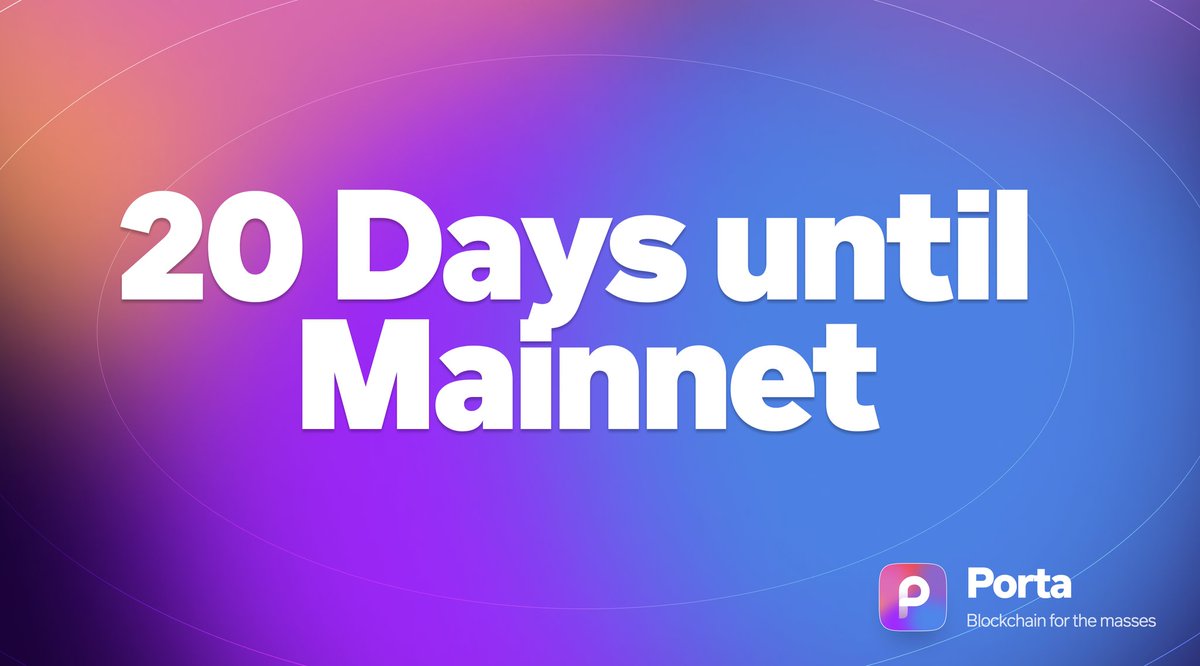 deejah_abk's tweet photo. Hey guys, good news ๐ฅณ๐ฅณ๐ฅณ๐ฅณ
20 days untill @portanetwork_'s mainnet launch.
I am so excited can't wait ๐ฅ๐ฅ๐ฅ
#portanetwork #portanetworkmainnet https://t.co/LUQEdMfOQm