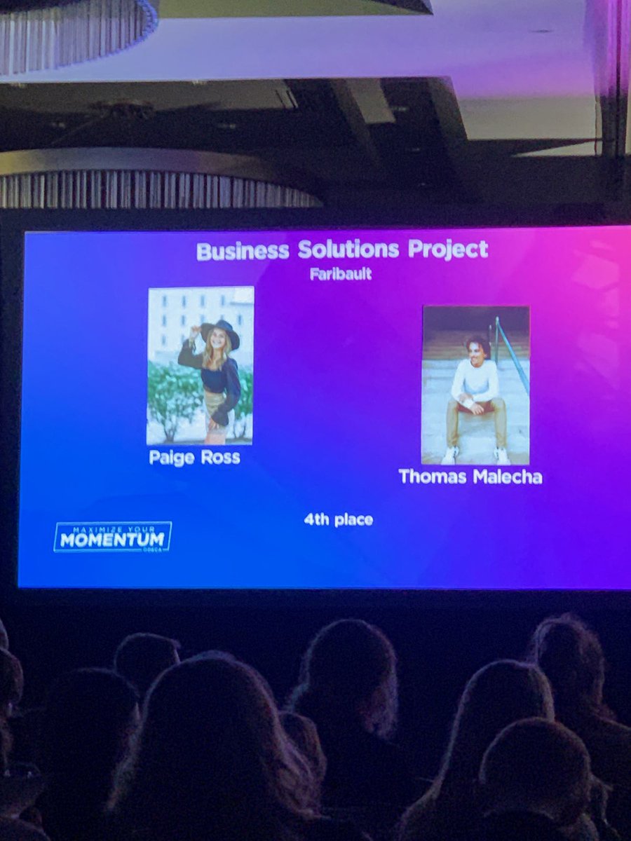 Congratulations to Thomas Malecha and Paige Ross on punching their ticket to ICDC in the Business Solutions project!  Great job!