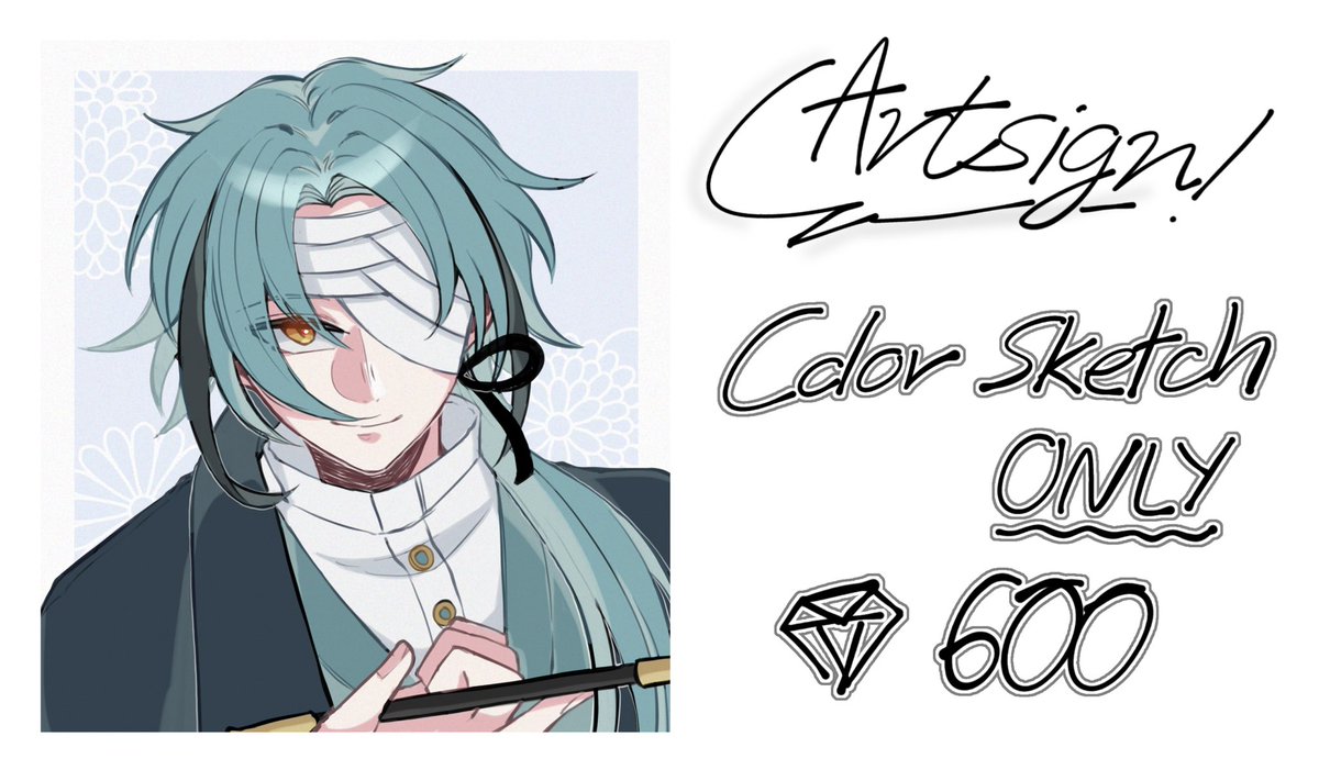 Haru45P's tweet photo. สวัสดีค่ะ วันนี้มาแจ้งว่าทางเราเปิดรับ Artsign แล้วนะคะ!

> https://t.co/pkrPMDCWiC
รับเป็น Color sketch สเกล Bust-up อย่างเดียวนะคะ

✳️งานช้าเร็วแล้วแต่ช่วงค่ะ แต่จะพยายามไม่เกินเดธไลน์ที่ทางเว็บตั้งไว้นะคะ

ขอฝากด้วยนะคะ! https://t.co/kjFi3JSa2B