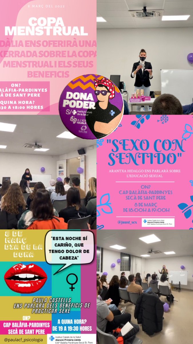 capbalafia's tweet photo. Que bé ens ho vam passar ahir a les xerrades🥰
Moltes gràcies equip de “Dàlia Lleida”, Arantxa Hidalgo i Paula Castells per parlar-nos sobre sexualitat i trencar tabús😵
Perque les dones som valentes, fortes i revels💪🏻
@apicslleida @icscat #donapoder #DiaInternacionaldelaDona https://t.co/KqFYTTZFCM