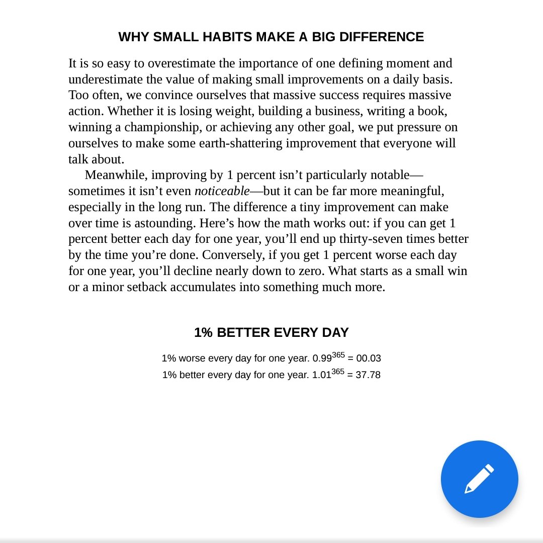 Why small habits do make a difference. 

#SmallHabitsBigDifference
