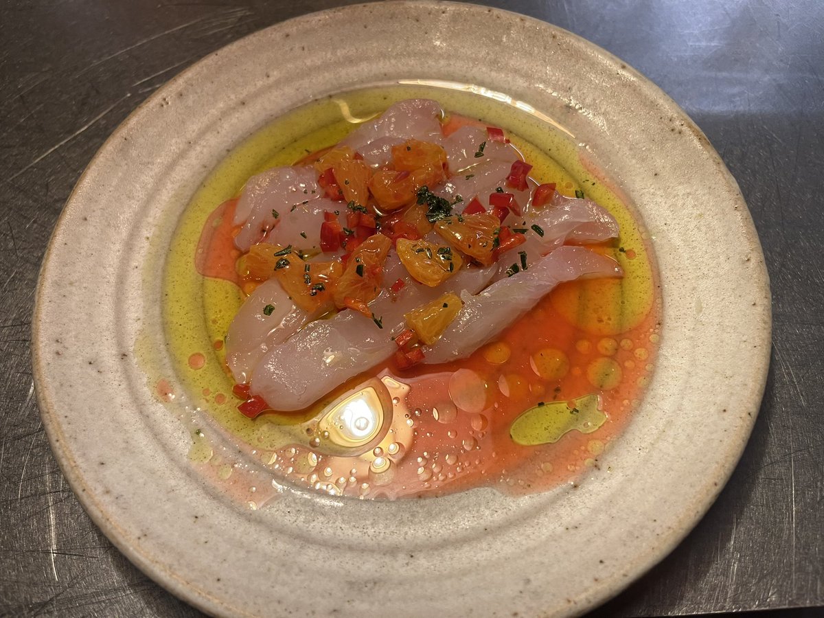 DowneyJD's tweet photo. Cracking dinner at a buzzing Manteca in Shoreditch last night. We sat at the kitchen counter and enjoyed the full energy and brilliance of the place. We ate everything but I only got pics of the crudo, the pappardelle and the soon-to-be-famous brown crab cacio pepe tonnarelli. 🦀 https://t.co/hFnOoWxQTw