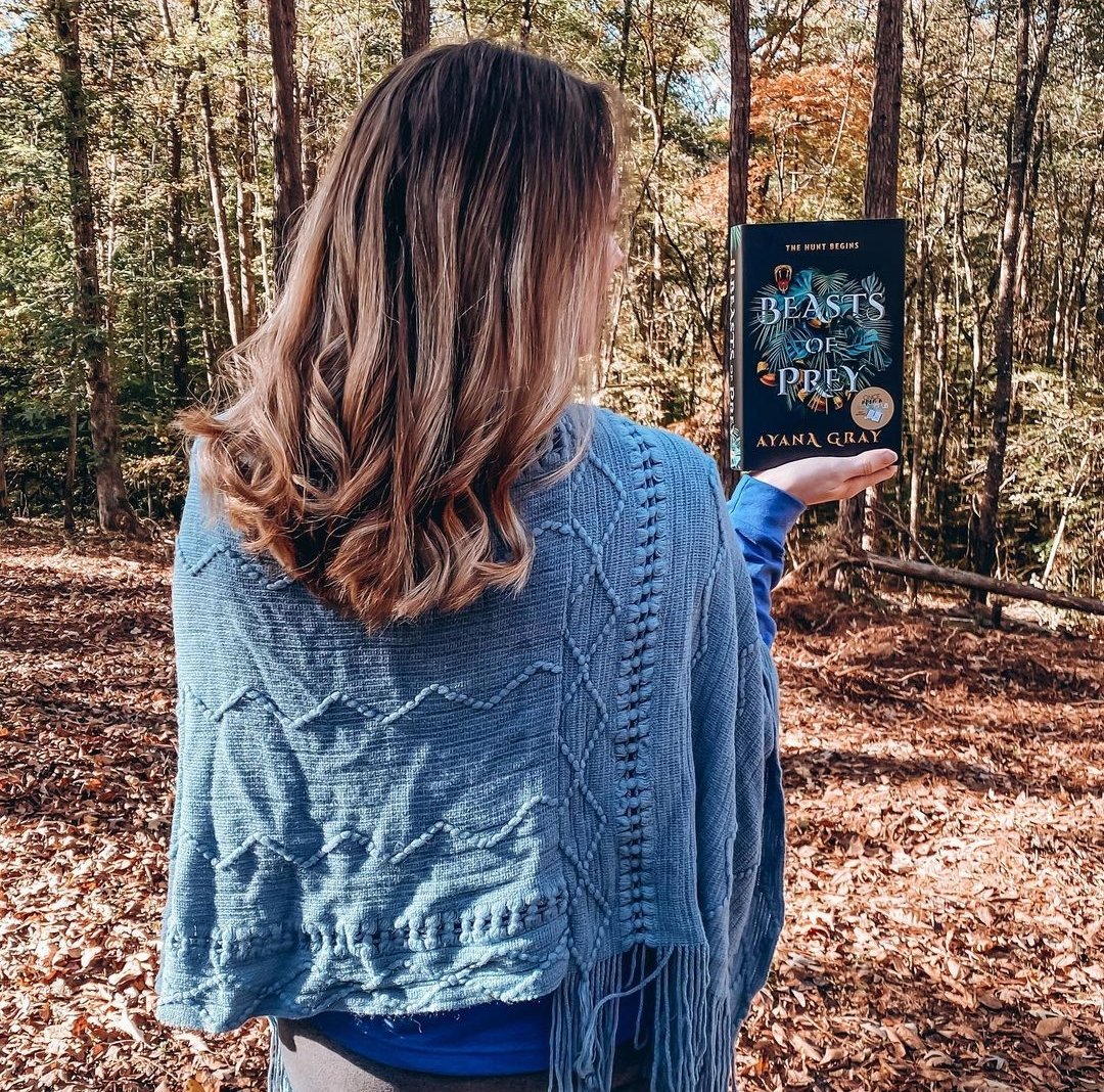 OUABookClub's tweet image. Yay for Hump Day! As we get closer to the weekend, plans start to take shape. What are you up to this coming weekend? Beasts of Prey was a fantastic read, and we brought to life the blue cloak Koffi wore within the book! #ouabc #beastsofprey #diversebooks