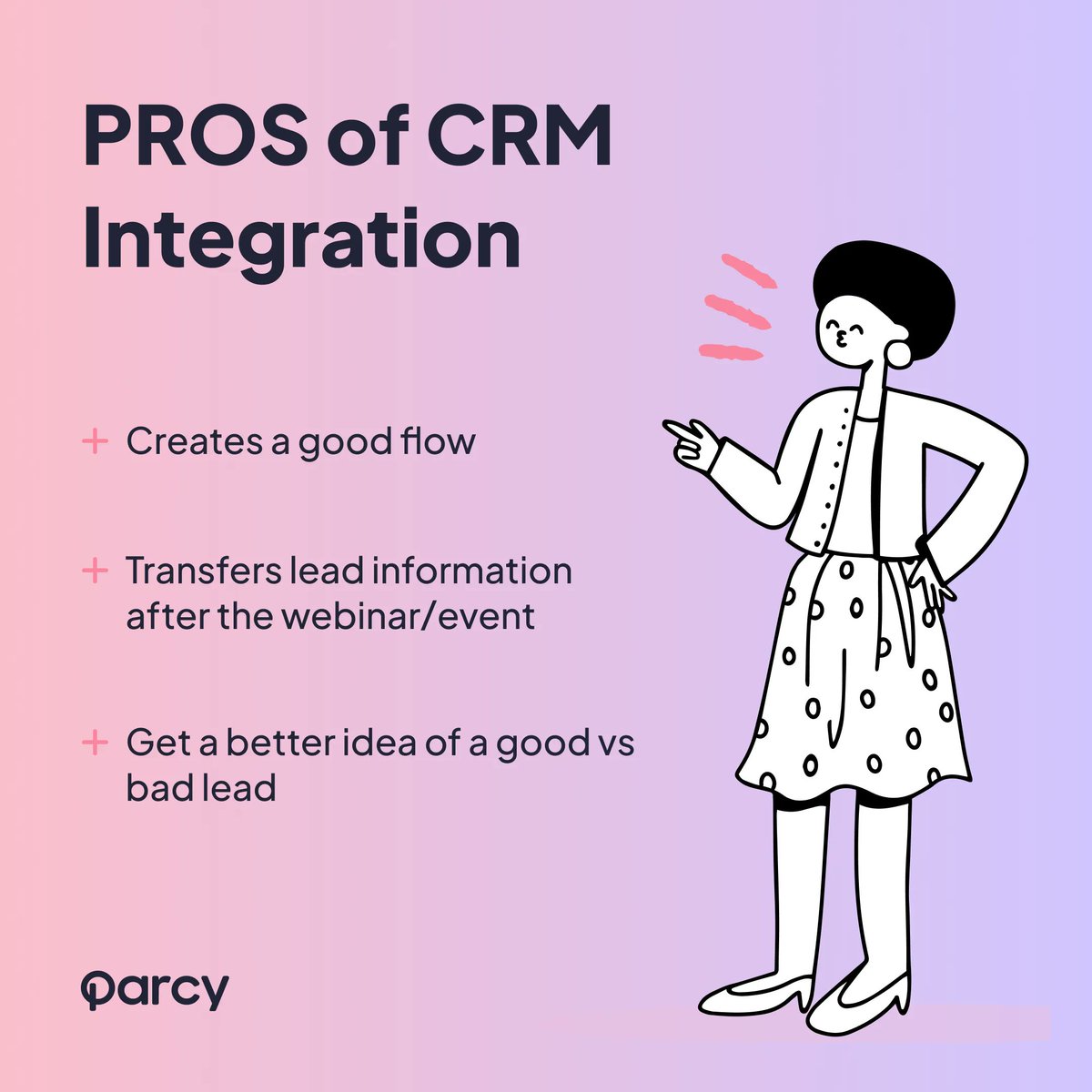 parcyofficial's tweet photo. CRM Integrations are very important when building a webinar. Customer data is everything for a company as it helps them become more relevant, more engaging, and more personal to their customers.
-
Check out our latest blog article to learn more about CRM Integration! 😎 https://t.co/0DxTJJejwM