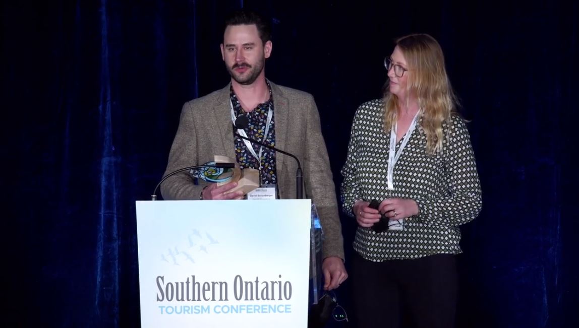 SWOTourism's tweet photo. Congratulations to Ottercreek Woodworks - 2021 Sustainability Trailblazer of the Year Award winner! #SOConf22 https://t.co/ONq57rQnf6