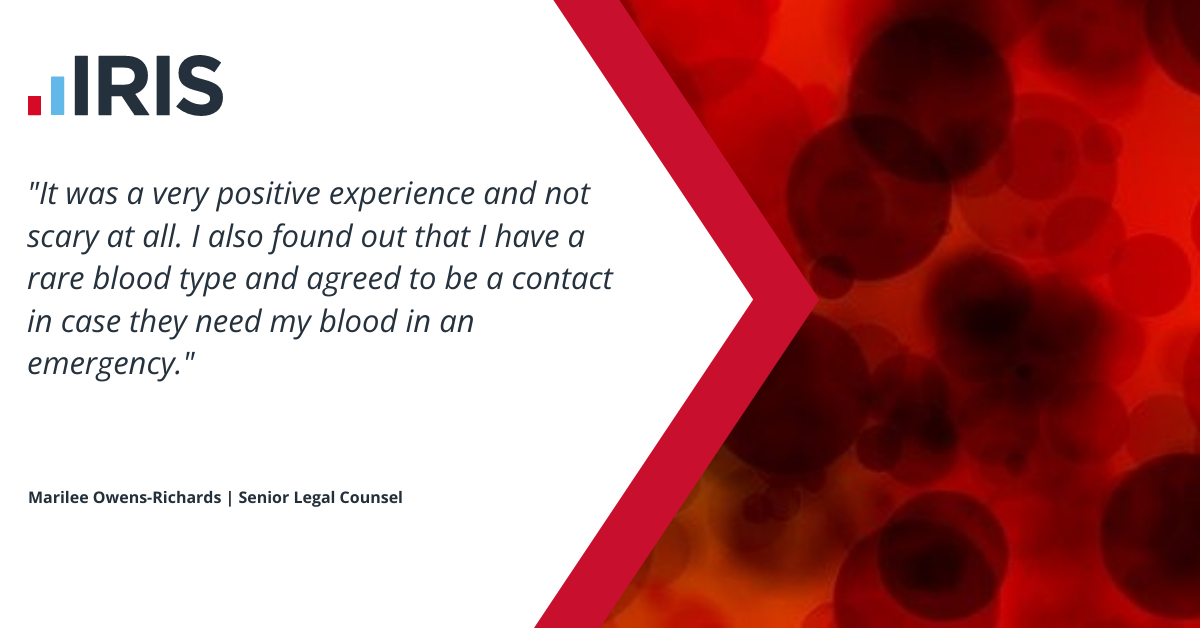 IRISSoftwareGrp's tweet photo. Marilee Owens-Richards, our Senior Legal Counsel, recently used her Giving Back Day to support the NHS and donated her blood. 

We love seeing the difference our colleagues make to others! 

#1RIS #GiveBlood #GivingBackDay #MakingADifference https://t.co/8kgVDtb4qv