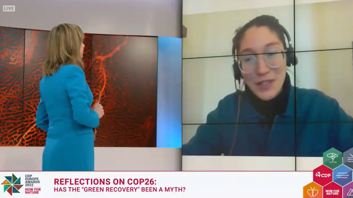 DavidMLammers's tweet photo. "Governments need to not only educate citizens about the climate &amp; nature crisis, but also teach them the skills how to live and prosper in a low-carbon society" - Very valid practical suggestion by @MaKaOro of @NZZ at CDP Europe Awards - #NowForNature https://t.co/Ue3HJdqa3c