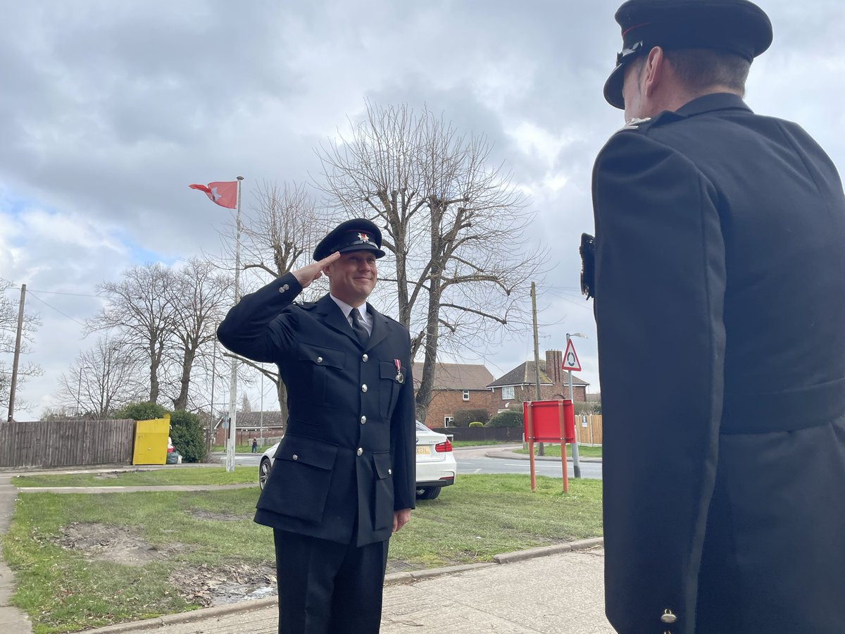 RealNeilFenwick's tweet photo. Absolutely #privilege #honour #emotional time today to #present my #brother his long service and good conduct medal. #Essex #ECFRS @ECFRS #family #fireandrescue https://t.co/FXpy5yIn1I