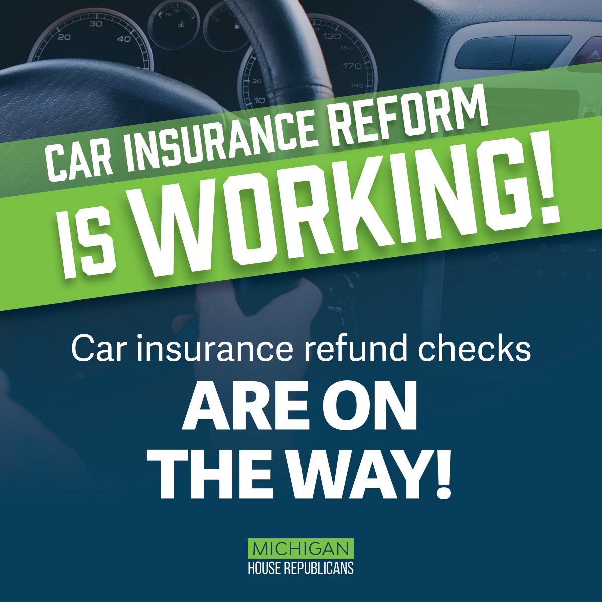 MI_Republicans's tweet photo. Be on the lookout for money coming your way! We will ALWAYS fight for Michigan families and their pocketbooks! #miinsurance https://t.co/EHmpbYNp47