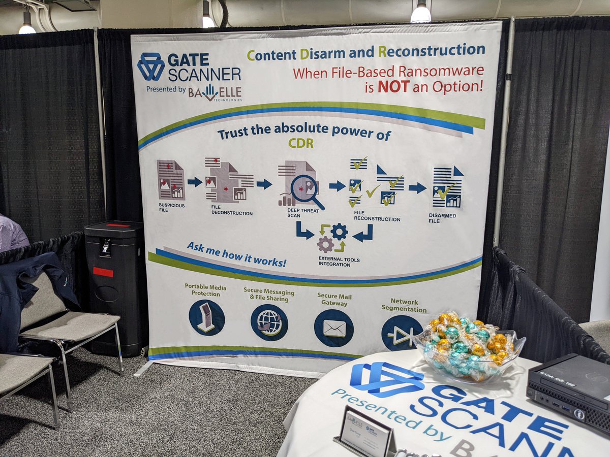 bavelle's tweet photo. We are #SecureWorldBoston ready! Make sure to stop by booth #146 and learn how Content Disarm and Reconstruction technology prevents advanced threats and how it complements other anti-malware technologies for ultimate layered protection! 
#cybersecurity #SWBOS22 #GateScanner https://t.co/bW2D1wKo41