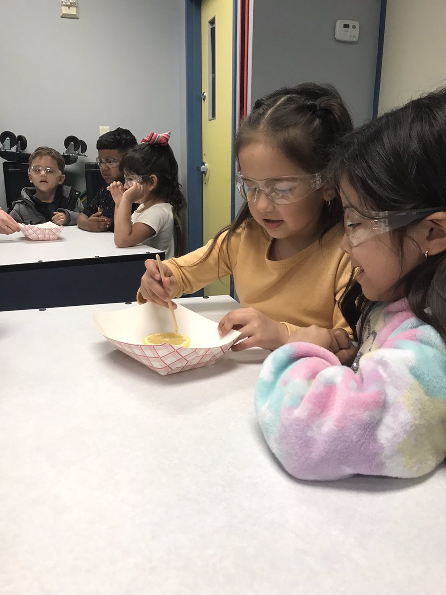 ChrisGibsonSTEM's tweet photo. Pre-K scientists in the STREAM Lab today made lemon volcanos! @SFAGators #BISDpride https://t.co/im7JnIPy87