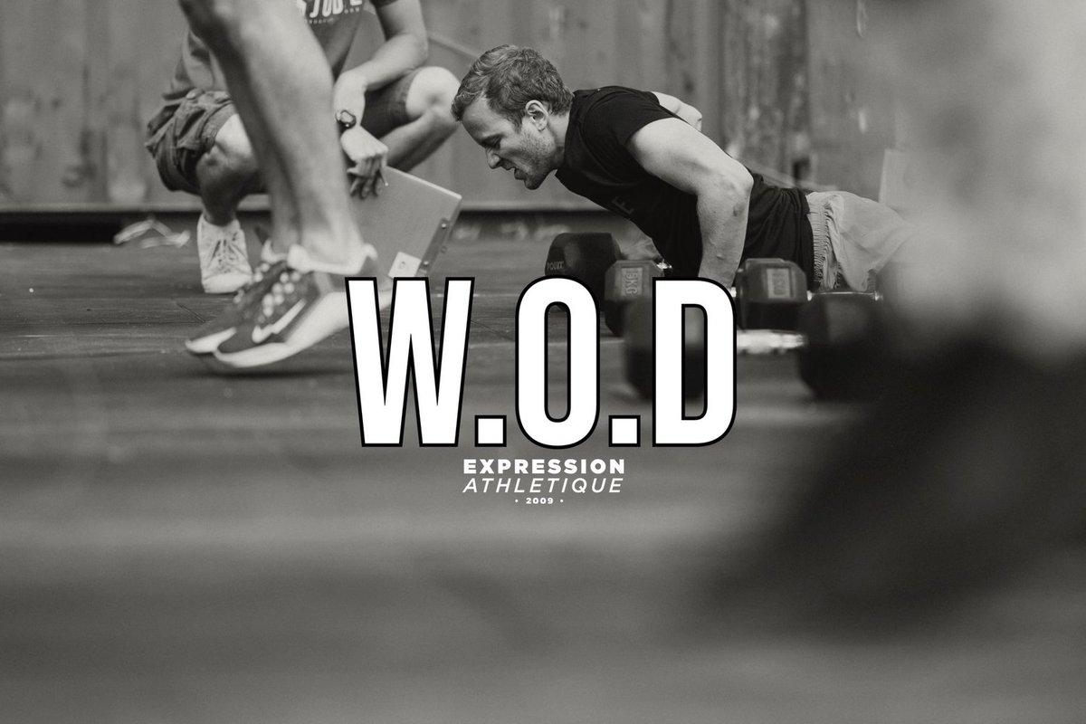 ExpressionAthlt's tweet image. Trouve toi un partenaire et partage nous ton score sur ce  W.O.D 🔥
AMRAP 12&apos; (le plus de tours possible en relay)
2/1 Legless rope Climb
6 Devil Press 👹
40 DU