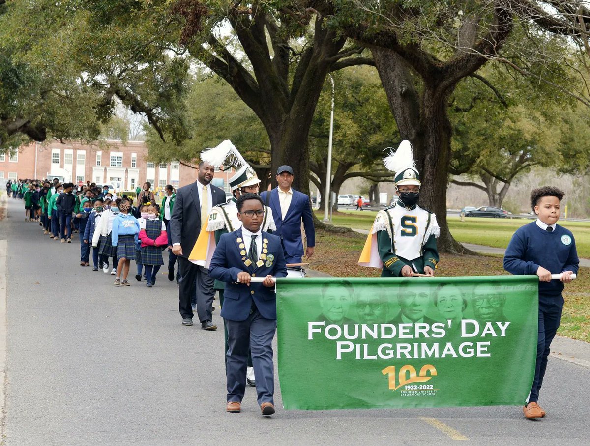 SouthernU_BR's tweet photo. The @SULSKittens concluded its annual Founders' Day Pilgrimage and kicked off the Lab School's centennial. 

Visit https://t.co/5IymWjNYXT for more Founders' Day events. Join the SULS email list by texting SULSALUMNI to 22828.

#WeAreSouthern #RYSSHREVEPORT
#RYSSUBR https://t.co/iEEylzPuYY