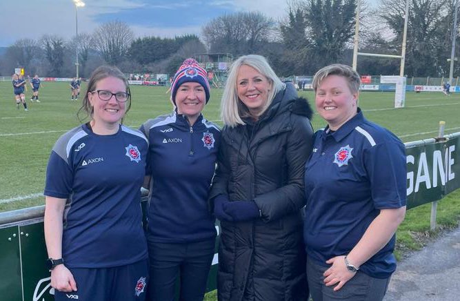Ministry of Defence Police (@modpolice) on Twitter photo Well done to MDP PCs Mason and Mercer - pictured with #MDP_ACC Andrea Bishop - on their winning performance, with the <a href="/Britpolicewrfc/">British Police WRFC</a> ‘Blues and Twos’ team, at yesterday’s <a href="/TeamPoliceUK/">TeamPolice</a> matches for #IWD2022👍👏
#WomensRugby #WomenInPolicing
#MDPfit <a href="/womensday/">Women's Day</a> <a href="/DefenceGender/">Defence Gender Network</a> Well done to MDP PCs Mason and Mercer - pictured with #MDP_ACC Andrea Bishop - on their winning performance, with the <a href="/Britpolicewrfc/">British Police WRFC</a> ‘Blues and Twos’ team, at yesterday’s <a href="/TeamPoliceUK/">TeamPolice</a> matches for #IWD2022👍👏
#WomensRugby #WomenInPolicing
#MDPfit <a href="/womensday/">Women's Day</a> <a href="/DefenceGender/">Defence Gender Network</a>