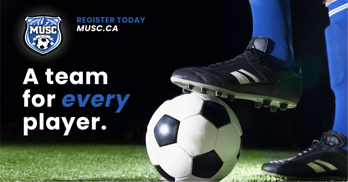 musctd's tweet photo. Whether it's playing for kicks or keeps, #MUSC has a team for every player. Registration is open today for the 2022 outdoor #soccer season, check it out at https://t.co/jTO0bGroLL
#itstartshereYYC #whyIPlayYYC #calgaryminorsoccer #CMSA https://t.co/69oCWvyVxL