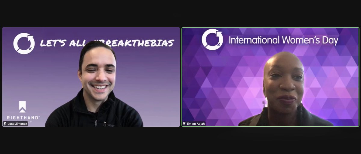 Thank you to <a href="/ememadjah/">Emem</a> for taking the time to share her experiences with #BreakingTheBias for our #InternationalWomensDay celebrations yesterday. (And thank you to our own Jose Jimenez for hosting the conversation!) #IWD2022 #BreakTheBias