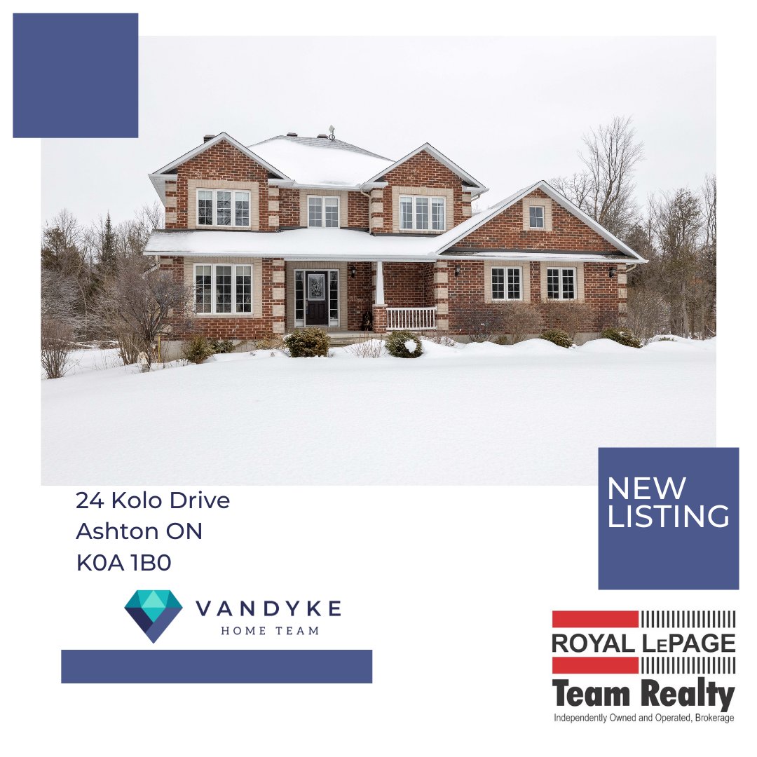 New listing! 24 Kolo Drive! Please DM me if you or someone you know would love a private showing. 

#ottawarealestate #vandykehometeam #ottawamarket #ottawaproperties #heretohelp