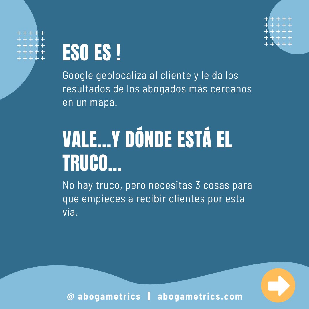abogametrics's tweet photo. Cuando haces una búsqueda en Google te habrás dado cuenta que cada vez tiene más protagonismo el mapa con los resultados de búsqueda, ya que Google entiende que para determinados servicios los mejores resultados son los más cercanos al usuario que realiza la búsqueda. https://t.co/H9IRXRnqF8