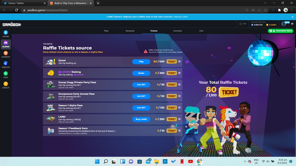 lava_bao's tweet photo. @TheSandboxGame I just participated in the daily #SandboxAlphaS2Contest for a chance to earn up to 1,000 $SAND! Starting March 9 -  Show your Raffle Tickets. Check out my screenshot below! 👇 #SandboxAlphaS2 https://t.co/SJeUAhEYYo