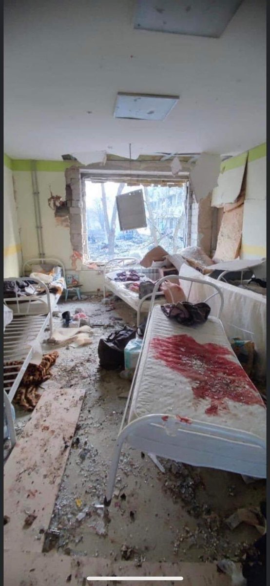 The Russians bombed a maternity hospital and a children's hospital in Mariupol. Bastards that have nothing human left. #ClosetheSkyoverUkraine #CloseTheSkyUkraine #StopPutinNOW #PutinWarCriminal #PutinWarCrimes