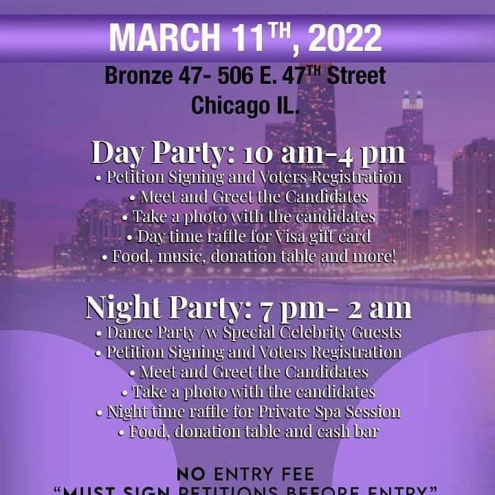 Msdebra_01's tweet photo. SAVE THE DATE 📌 Friday 3-11-22
Celebrating Excellence! Join Us
🎉Petition 🎉 Party 🎉 Meet The Candidates @MmaxSolomon @LatashaHFields @lasoteamg33
#Chicago #CookCountyIL
#TeamSolomonFields4IL👊🏽 https://t.co/IUr1DmPZyV