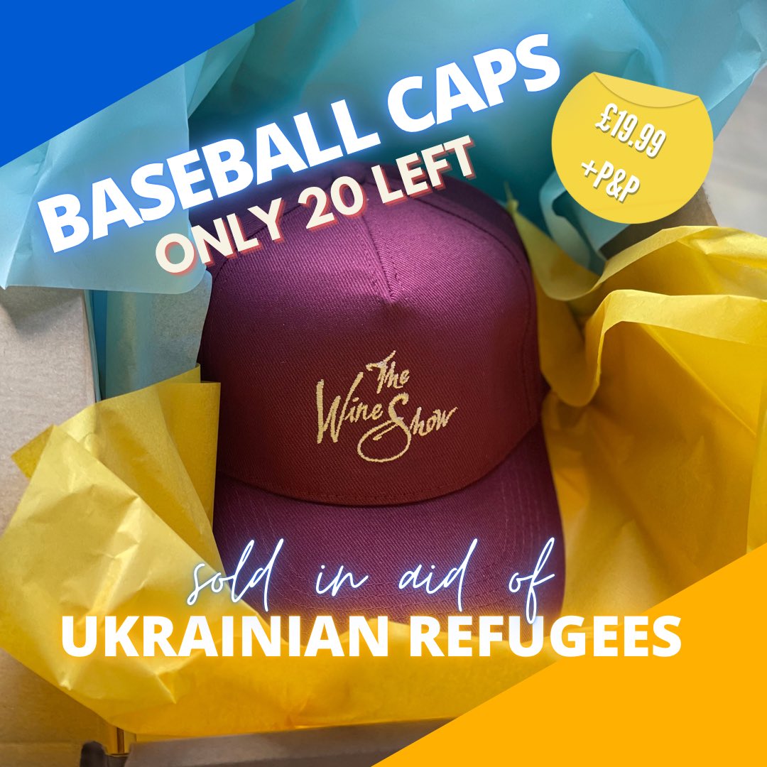 WineShowTV's tweet photo. 🇺🇦🇺🇦🇺🇦🙏🙏🙏LAST CHANCE for the exclusive cast &amp; crew baseball cap. In aid of @CentreRefugees #Moldova. In the face of the horror we are witnessing it feels like nothing. But every € we can send will help. LINK IN BIO #SlavaUkraine https://t.co/WqQqJEhuri
