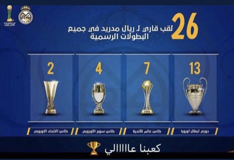 #دوري_ابطال_اوروبا

آن گان للحب صوره
 فهي صورة لاعبين الريال
وأن گان للحب لون 
فهو الوآن علم الملكي متسيد عرش بطولة الابطال