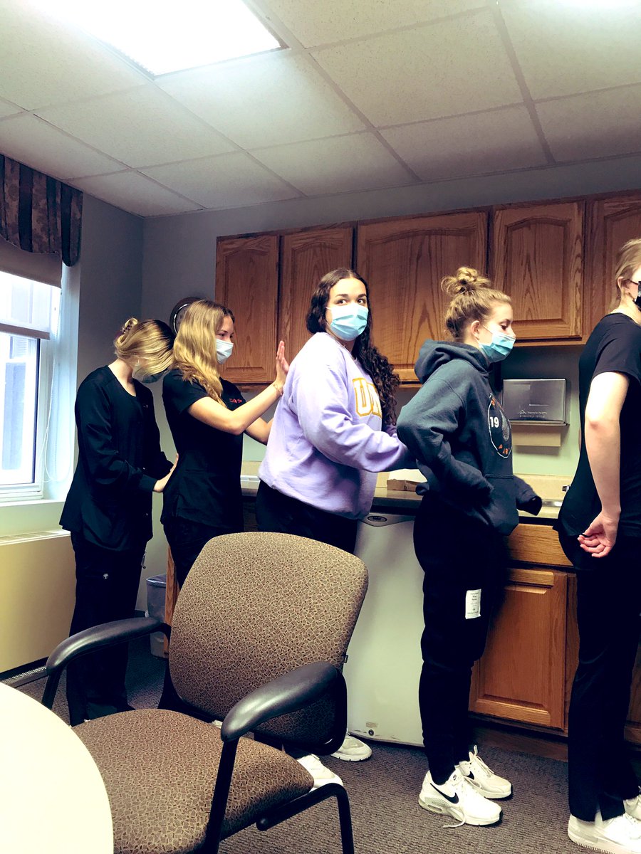 CFCAPSMed's tweet photo. CNA is in the skills lab @westernhomeIA again today.
#TEDhose #haircare #backrubs #teambonding https://t.co/OCnJ6wnPan