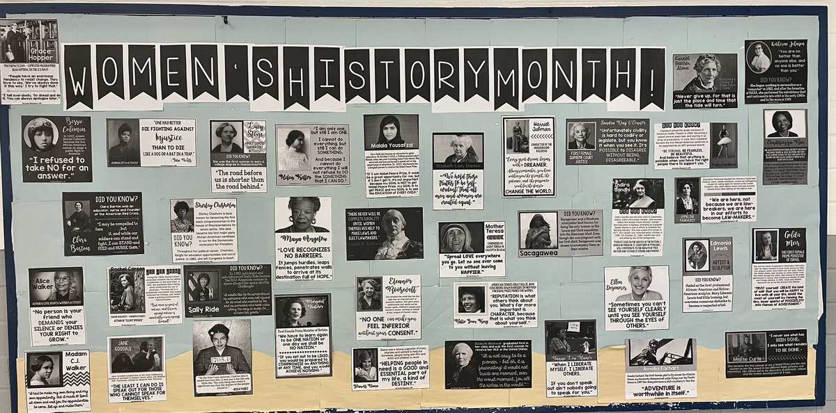 Thank you <a href="/Mrs_Burns_ELA/">Mrs. B</a>  for creating this board  helping CHS celebrate Women in History Month! <a href="/Carmelschools/">Carmel Central School District</a> @chs_english1  <a href="/CarmelHS_info/">CarmelHS_info</a> <a href="/LaurenSantabar1/">Lauren Santabarbara</a> <a href="/CintronLizzette/">Lizzette Ruiz-Giovinazzi</a>