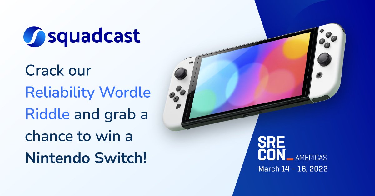 <a href="/SREcon/">SREcon</a> Americas is almost here and preparations are in full swing. 🚄
#SneakPeek - We're hosting a super challenging WORDLE game with exciting rewards that #Dev folks would love to win! 🎮
Come visit us at our booth &amp; see what this hype is all about 😉
<a href="/usenix/">USENIX Association</a> <a href="/squadcastHQ/">Squadcast Inc.</a>