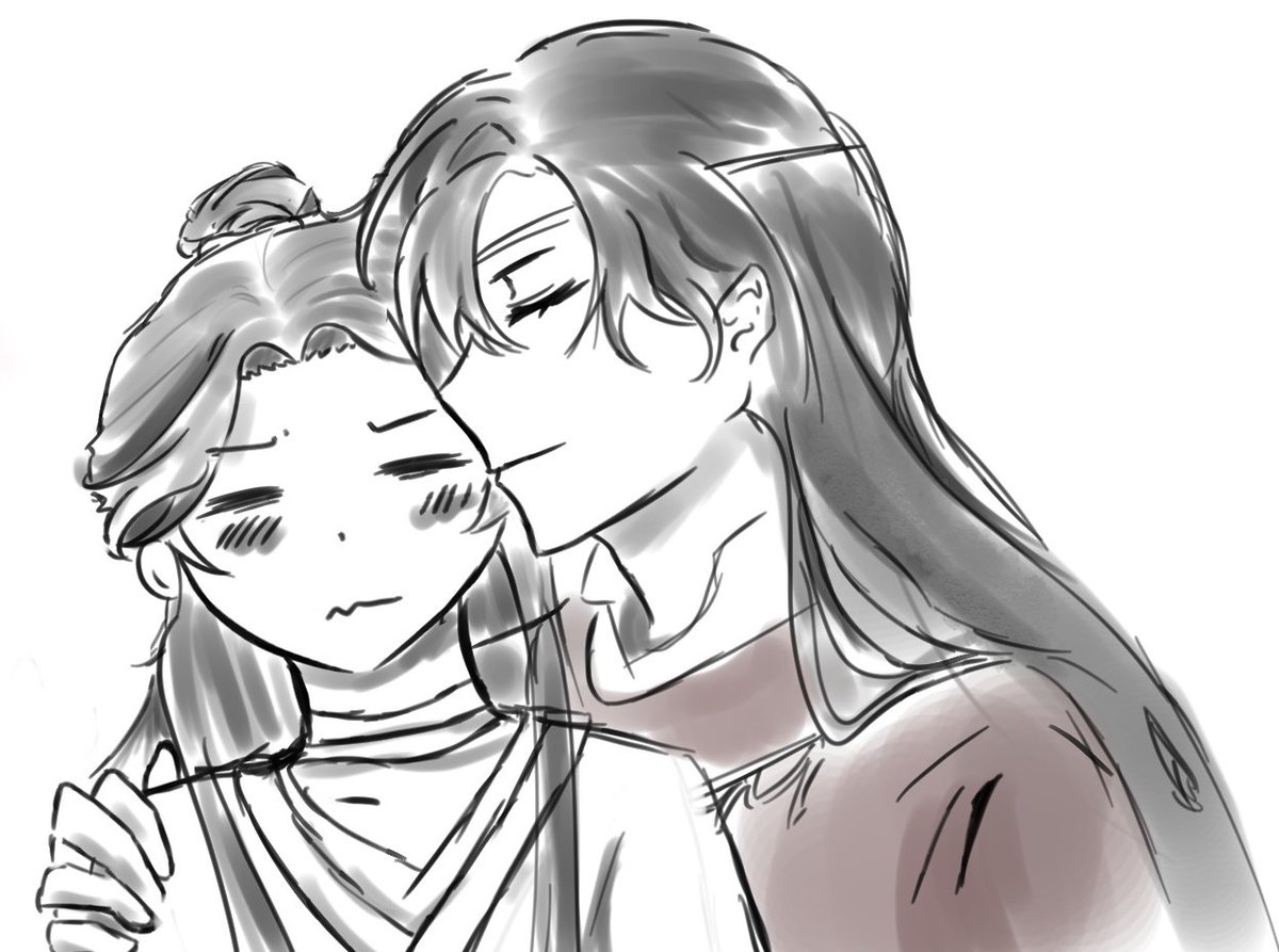 Kougy_'s tweet photo. "San Lang can I borrow spiritual powers?" 
"Of course anytime 😉"

#TGCF #HeavenOfficialsBlessing #hualian #HuaCheng #xielian #sanlang https://t.co/qj1VanalMw