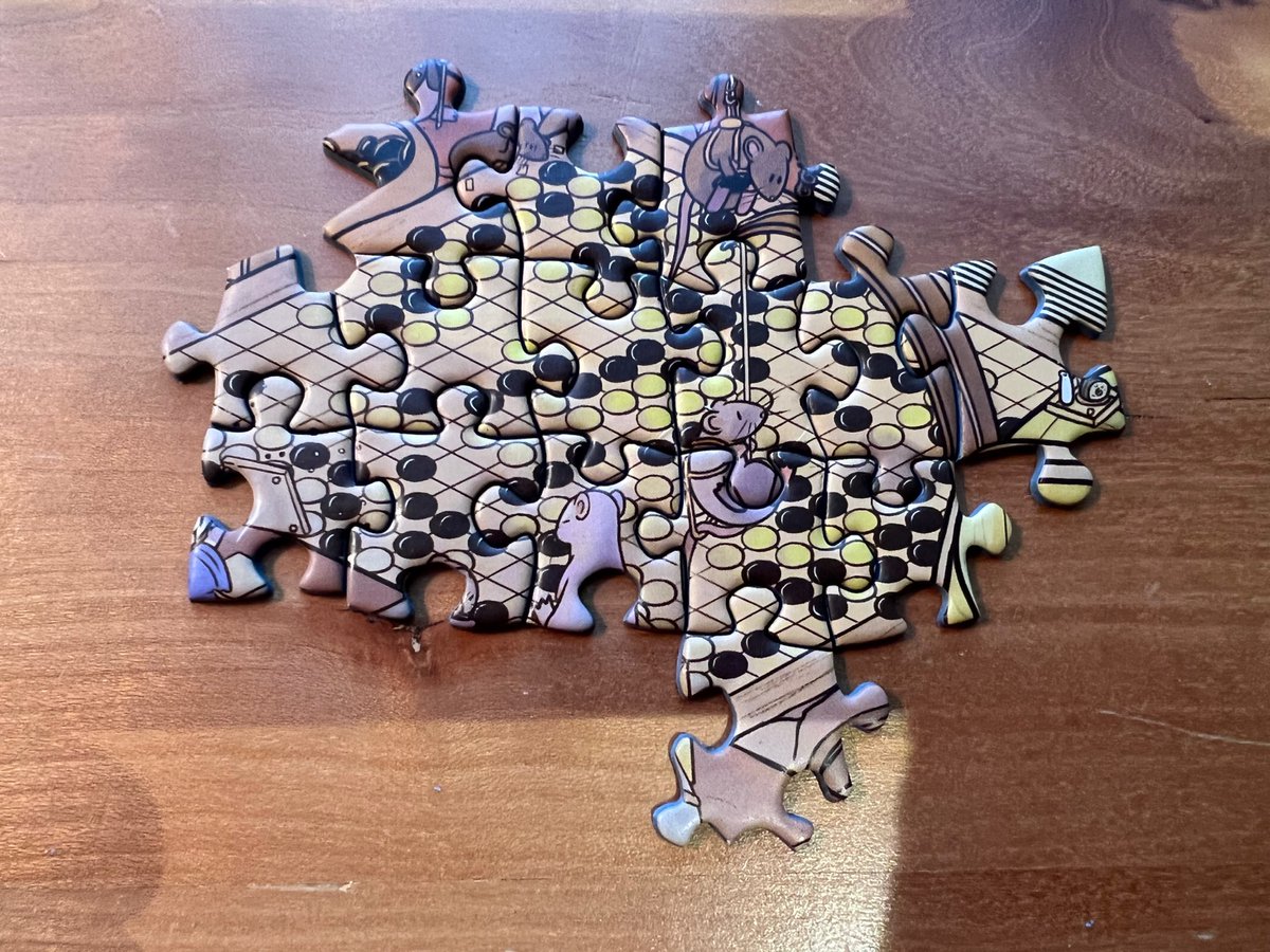 Fragment with go board from The Busy Bistro • 1000 Piece Jigsaw Puzzle from The Magic Puzzle • Series Two