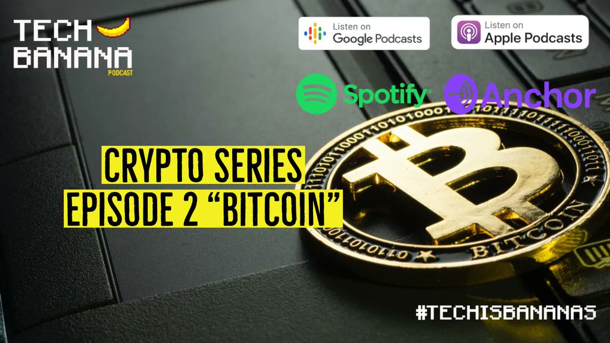 TechIsBananas's tweet photo. El episodio 2 de nuestro Crypto Series, “Bitcoin”, ya esta disponible! Búscalo en tu app de podcasts preferida!

#bitcoin #crypto #podcast #podcastboricua #techisbananas https://t.co/zCqe9SRnKb