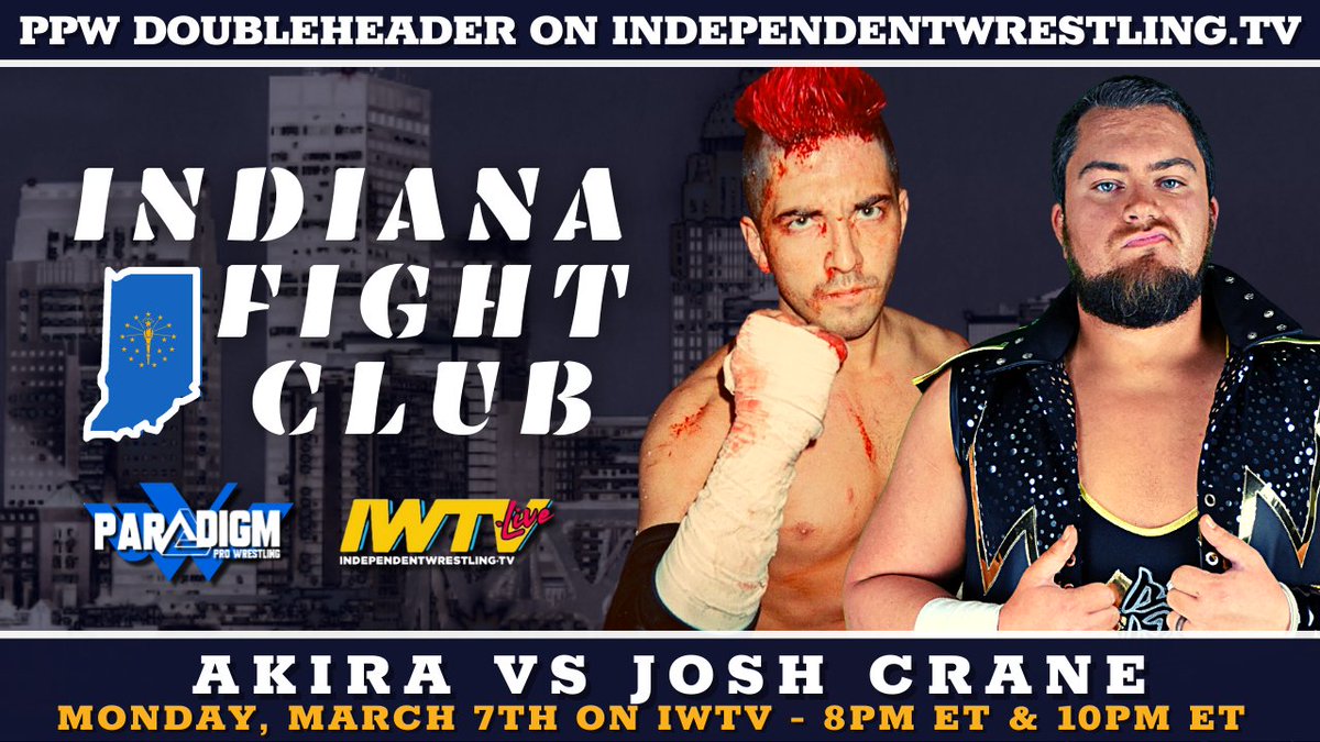 ParadigmProWres's tweet photo. #PPWIndiana is now available on @indiewrestling VOD!
💥 Tom Lawlor & BJJ wiz Dustin Leonard have arguably the best UWFi Rules fight in PPW history
💥MLW National Champion Alex Kane comes HOME to face Lord Crewe
💥Deathmatch sensations collide under UWFi Rules
💥KRULE debuts https://t.co/M16Yf9FESQ