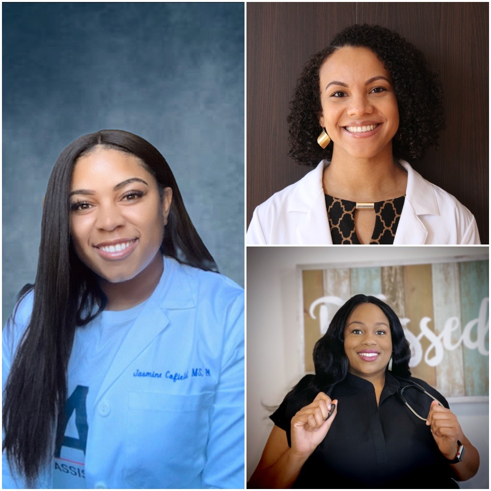 NCCPAcert's tweet photo. Three Certified PAs - Jasmine Cofield, Takeia Horton and Kathryn Reed - are working to bring more ethnic diversity to the PA profession. Read how in our newsletter article: https://t.co/VMm4o1qCS2
#PAsDoThat #internationalwomensweek 
@theNSBPA https://t.co/jpJ7WMQU9q
