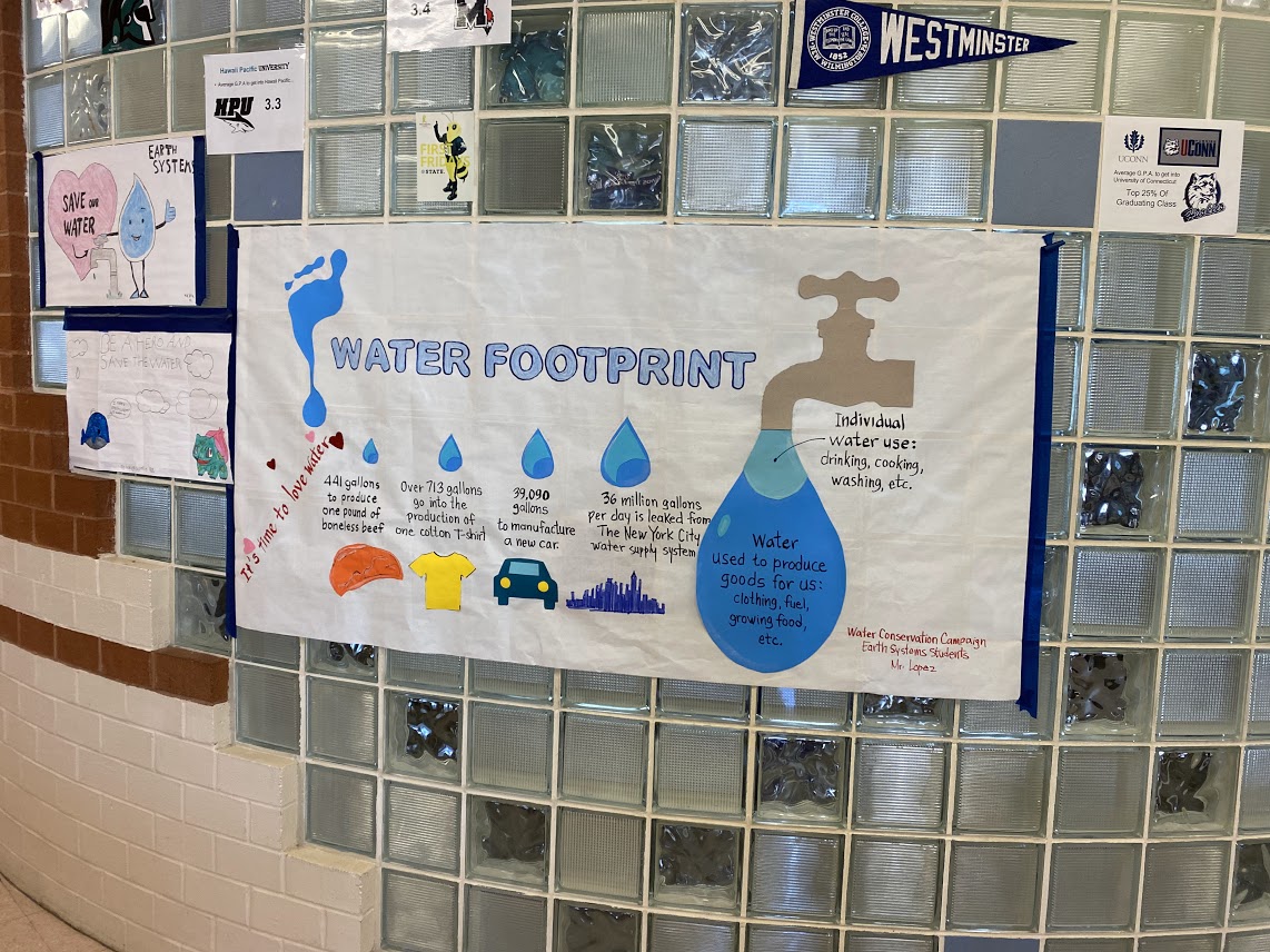 Students in Mr. Lopez's Earth Systems class just completed a water conservation campaign. Students analyzed our water footprint. Did you know....<a href="/Westlake_HS/">Westlake High School</a>
