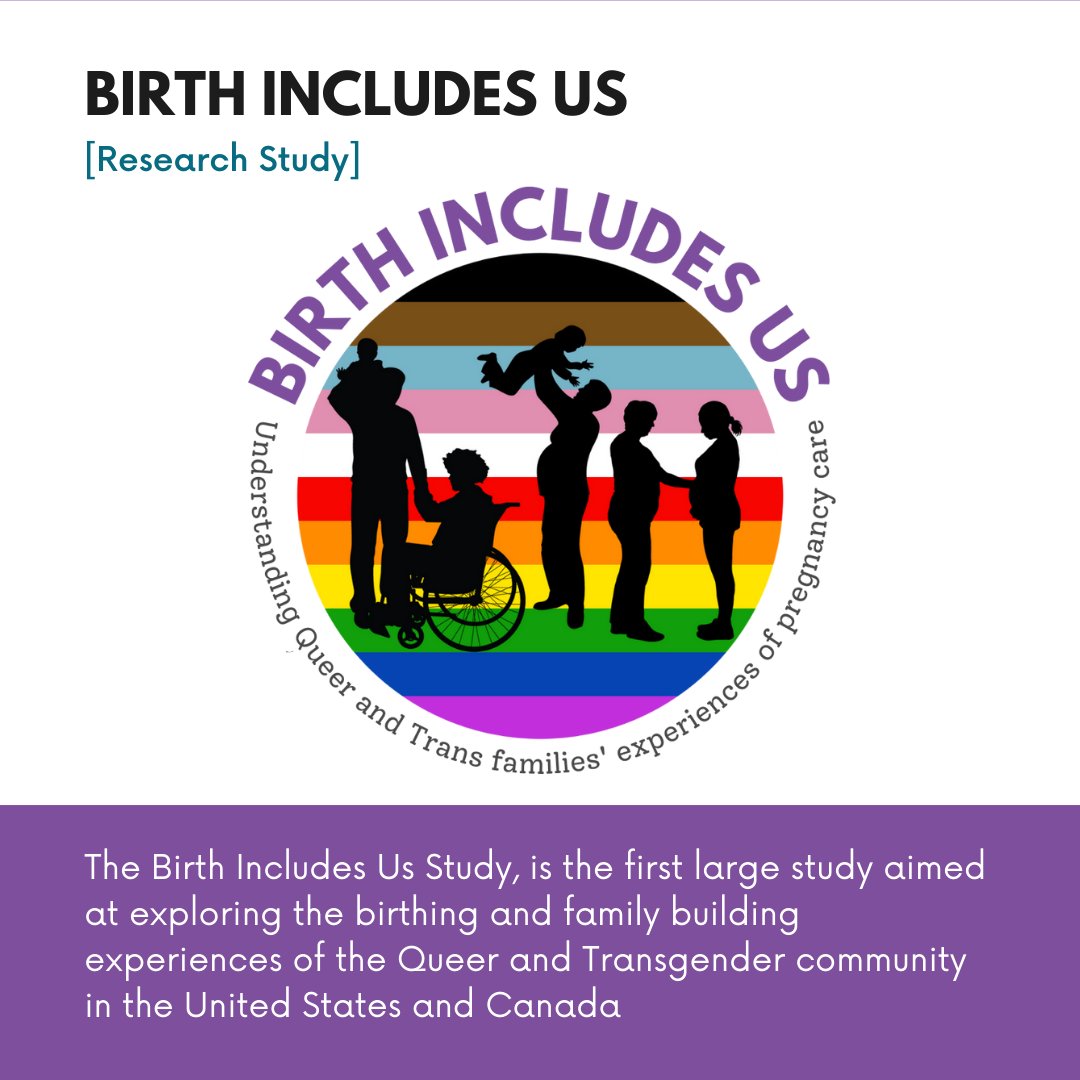 kodiaksoled's tweet photo. I'm SO excited to share a new study I've been lucky enough to play a small part in.

Birth Includes Us is a survey that explores the experiences of LGBTQ2S+ people in pregnancy-related care, particularly as it relates to stigma, bias, racism, and discrimination.
#healthequity https://t.co/FssVCXBxL4