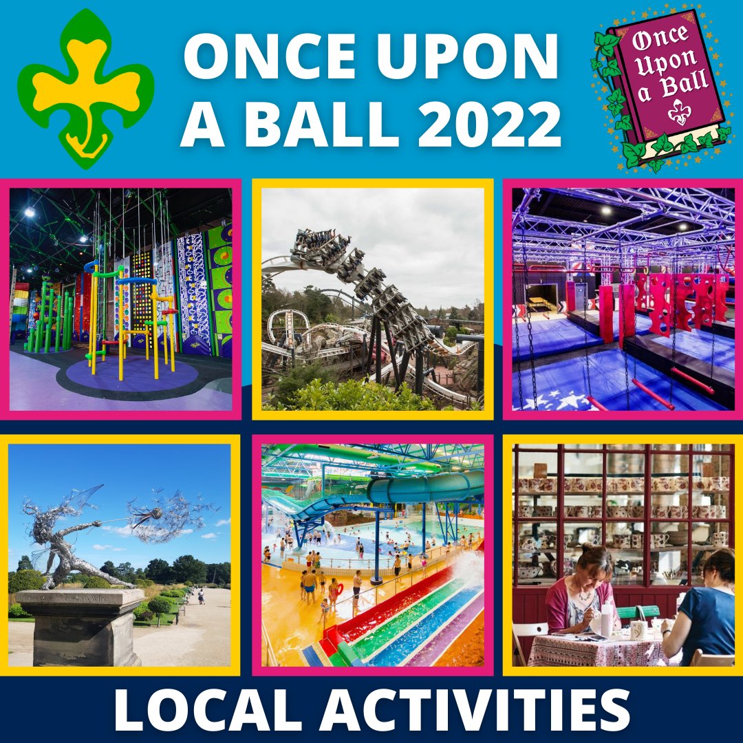 SSAGO_UK's tweet photo. On the weekend of #SSAGO Once Upon A Ball, there are lots of different venues for you to try out nearby- from Alton Towers, to Water World, to Ninja Warrior UK, and more! 🥳

You can find out more about the local activities on offer at https://t.co/s3mqfBlg0f! 😃 https://t.co/eKPR48Ri2e
