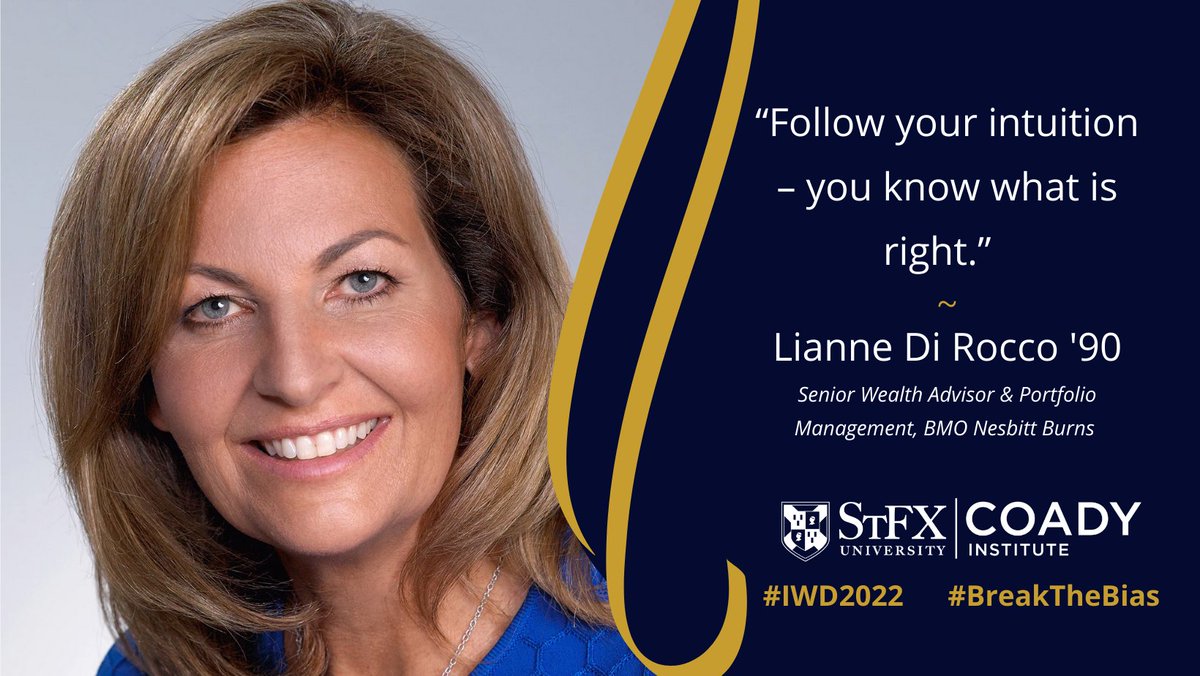 StFXAlumni's tweet photo. This week we will be featuring inspiring grads and friends of @stfxuniversity who are #BreakingtheBias as we celebrate #IWD2022 Meet Lianne Di Rocco. This week we celebrate you Lianne!! 
Visit https://t.co/9qkufObv8s to view these amazing full profiles. https://t.co/IBm2LhWNEO