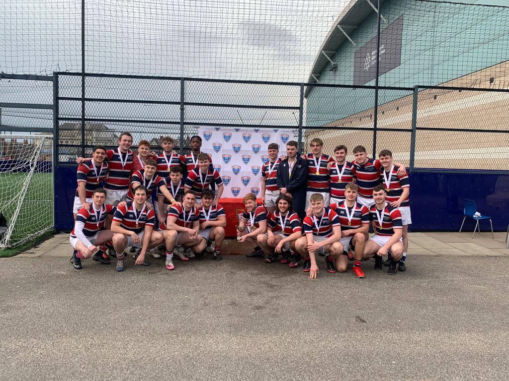 BUCSsport's tweet photo. Celebrations aplenty at the Conference Cup Finals 🤩 

Featuring @NewcastleUniRFC, Imperial Women's Football, @DUHC1 and @sussexmensrugby 🏆 https://t.co/Mc6RPEosrZ